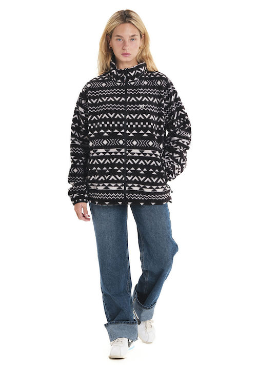 Women's Cardigan with Zipper Black