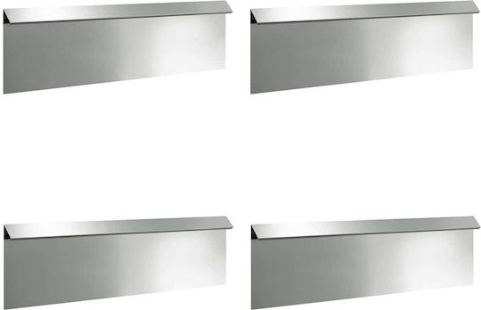 vidaXL Bordură de Grădină din Metal în Culoarea Argintiu xcm