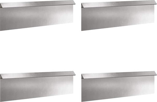 vidaXL Metal Garden Border in Silver Color xcm