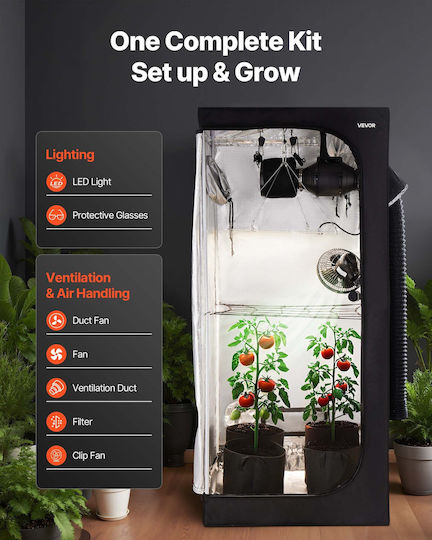 Vevor Grow Light με LED Μ80xΒ80εκ.