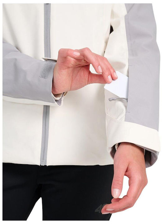 Women's Lifestyle Jacket Waterproof for Winter with Hood Gray