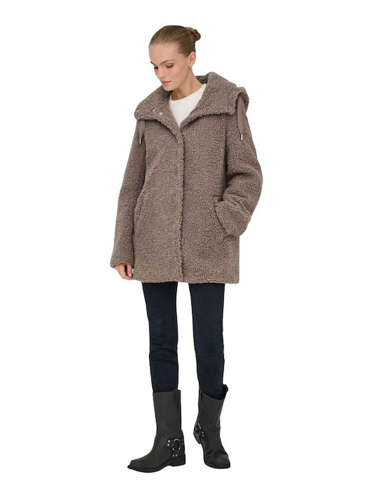 Gelockt Damen Mount Trail Brown Mantel Teddy
