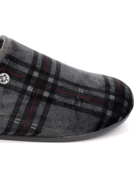 Men's Printed Slippers Gray