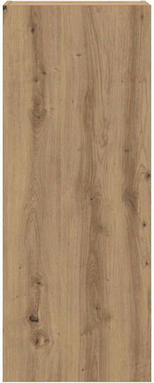 Wall Mounted Living Room Cabinet from Particle Board Artisan Oak 40.5x30x102cm