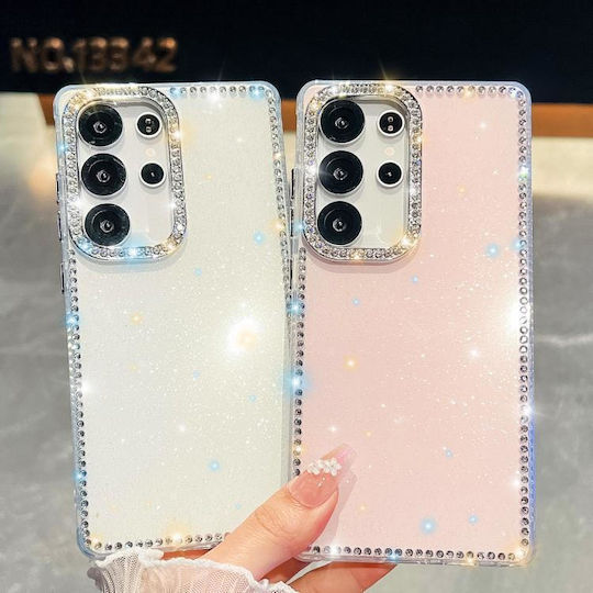 Rhinestones Back Cover Silicone Yellow (Galaxy A17)