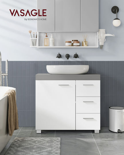 Vasagle Bathroom Cabinet L70xW30xH64cm White