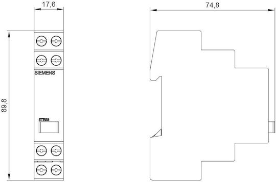 Siemens Μονή Ενδεικτική Λυχνία Πίνακα Κόκκινη LED 230VAC