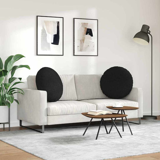 vidaXL Възглавница за диван Черно 2бр 60x60см.
