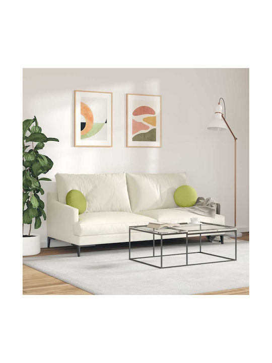 vidaXL Възглавница за диван Light Green 2бр 30x30см.