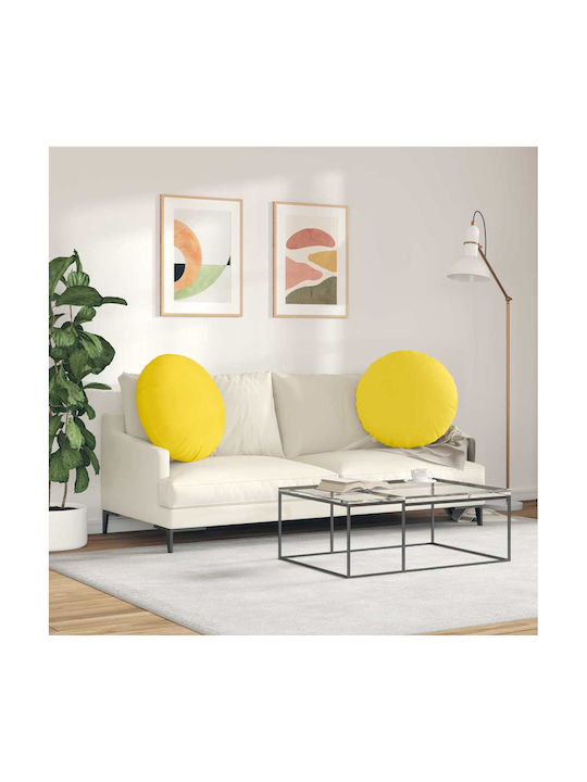 vidaXL Μαξιλάρι Καναπέ Απαλό Κίτρινο 60x60εκ.