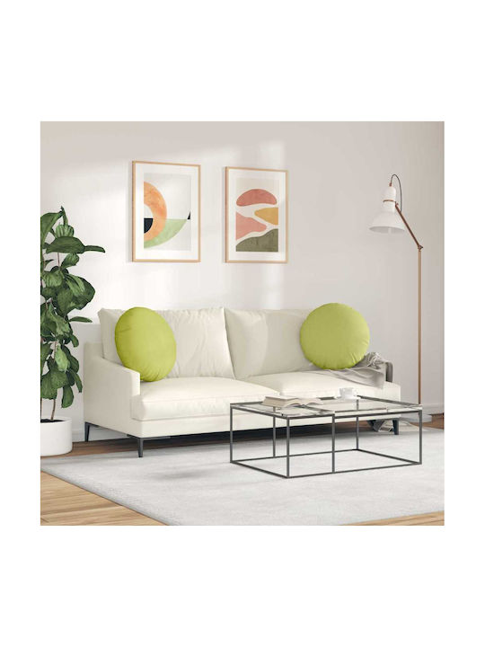 vidaXL Възглавница за диван Light Green 2бр 50x50см.