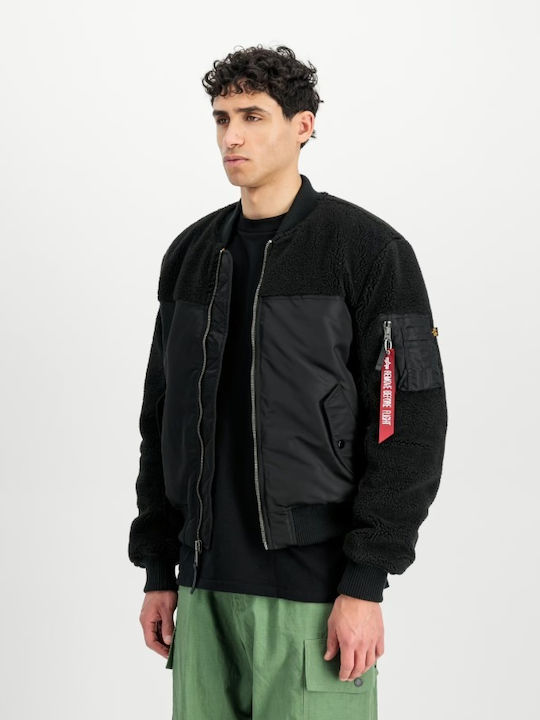 03 Ma-1 Teddy Μπουφάν Bomber Μαύρο