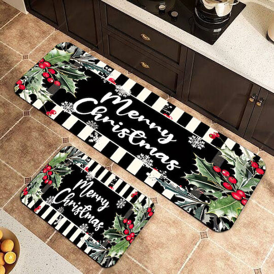 Set of 2 Non-Slip Kitchen Mats 160x50cm & 80x50cm Noel-024