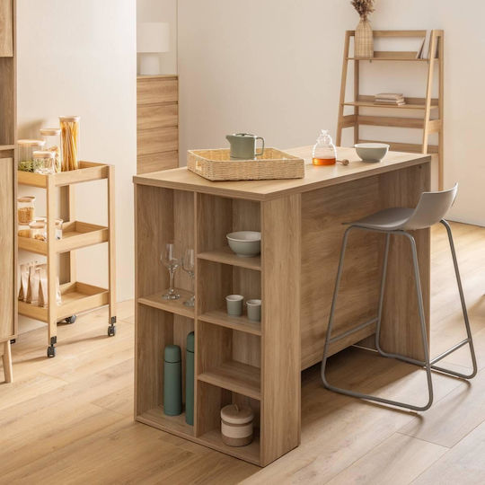 Abana Wooden Bookcase 80x30x160cm