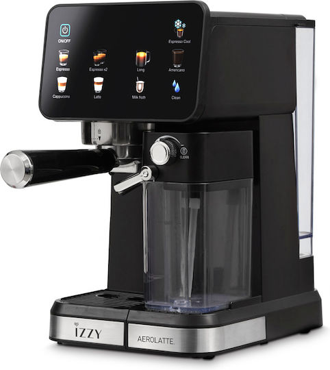 Izzy IZ-6020 Espresso Machine 1450W 20bar Pressure for Cappuccino Black 224795