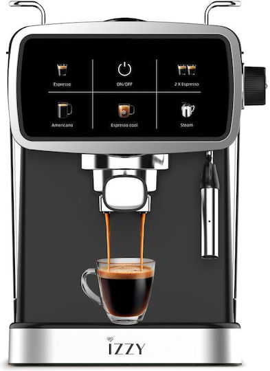 Izzy Dolce Μηχανή Espresso 1350W Πίεσης 20bar Μαύρη