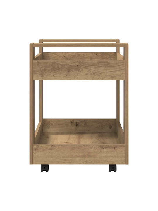 Ντουλάπι Γραφείου Ξύλινο με Ρόδες Artisan Oak 60x45x60cm