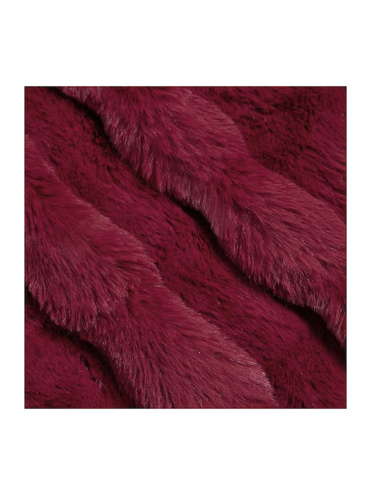 vidaXL Pelzige Decke Übergröße 220x240cm Verdegrün Rot