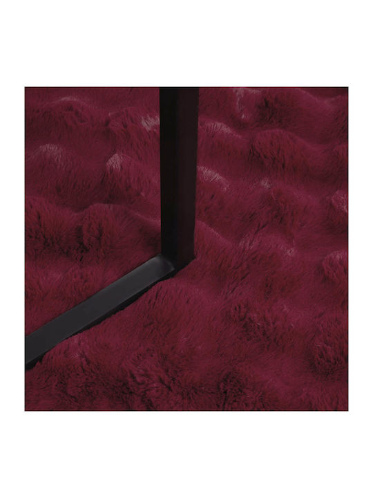 vidaXL Pelzige Decke Einzeln 150x220cm Veilchenrot, Rot