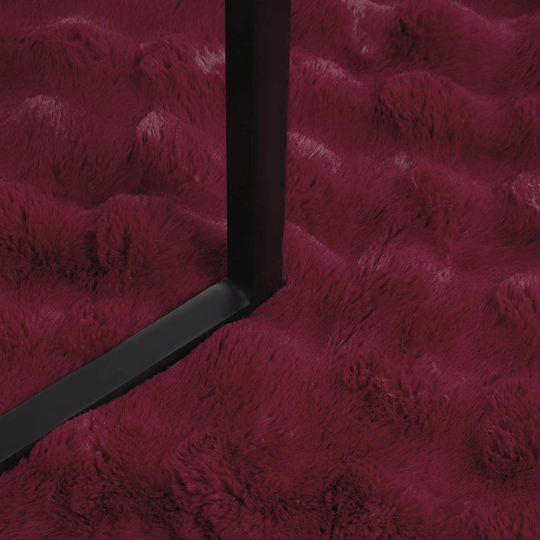 vidaXL Pelzige Decke Einzeln 150x220cm Veilchenrot, Rot