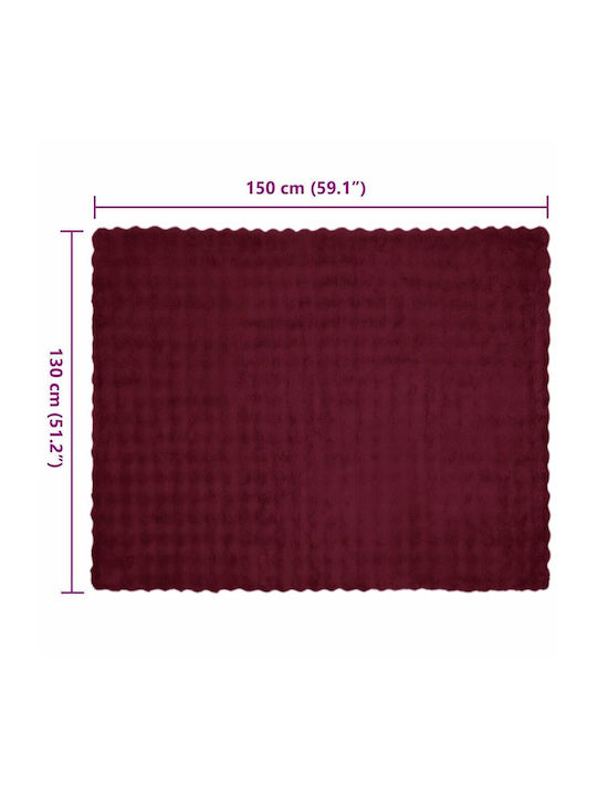 vidaXL Pelzige Decke Couch 130x150cm Türkis Rot