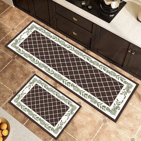 Set of 2 Non-Slip Kitchen Mats 150x60cm & 80x50cm Pat-044
