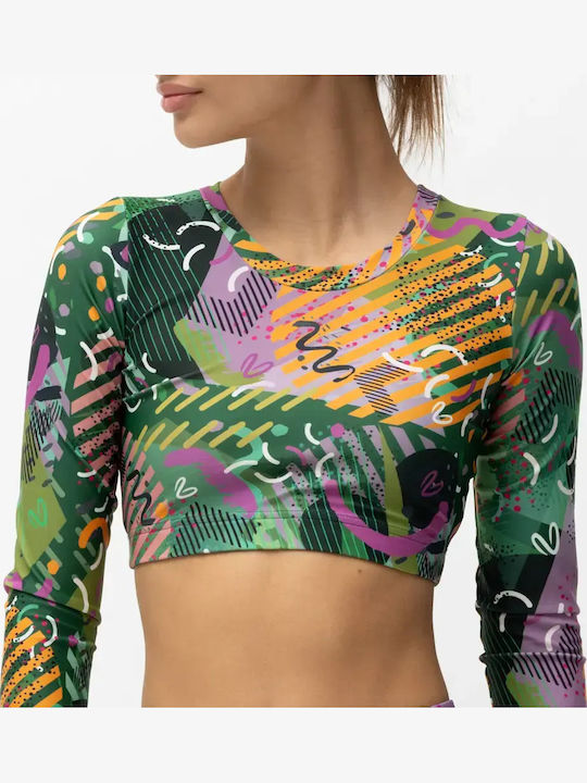 Kids' Crop Top Long Sleeve Green