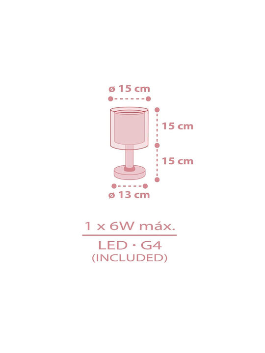 Ango Lumini LED Lampă decorativă pentru copii Roz 30x15cm