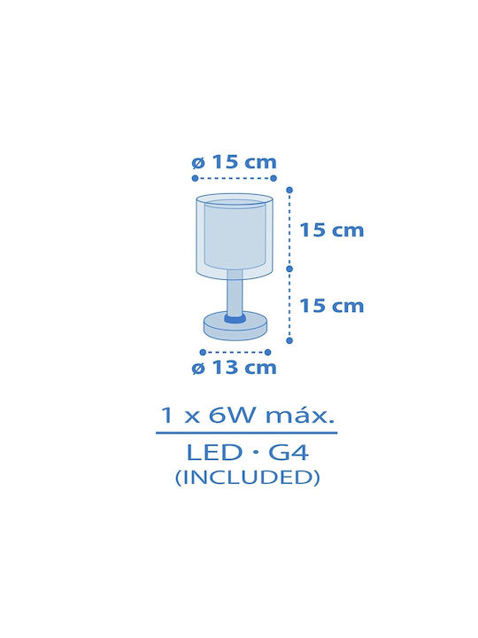 Ango Led Παιδικό Διακοσμητικό Φωτιστικό Γαλάζιο 29x13.5cm