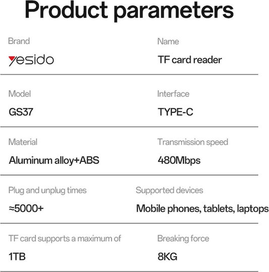 Yesido Card Reader Type-C