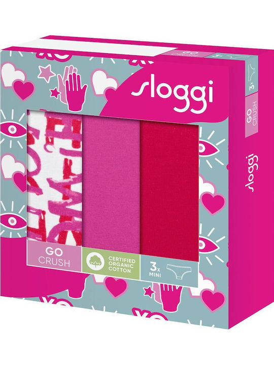 Βαμβακερά Femei Slip 3Pack cu Dantelă Colorful