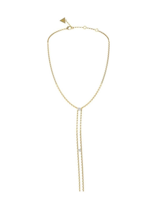 Guess Κολιέ από Επιχρυσωμένο Ατσάλι Guess Κολιέ από Επιχρυσωμένο Ατσάλι