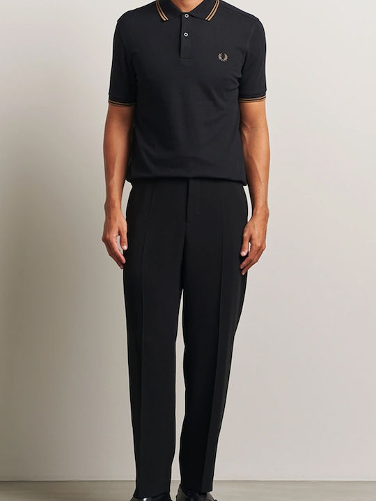 Polo Herrenbluse Kurzarm Schwarze