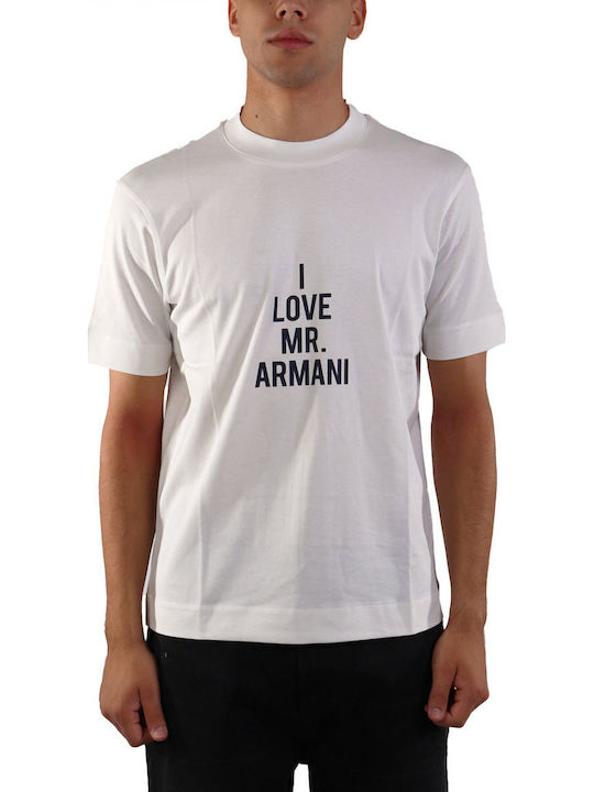 I Love Mr Armani Тениска Бял