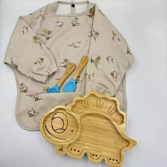 Pandaboo Feeding Set made of Bamboo with Non-Slip Base 4pcs
