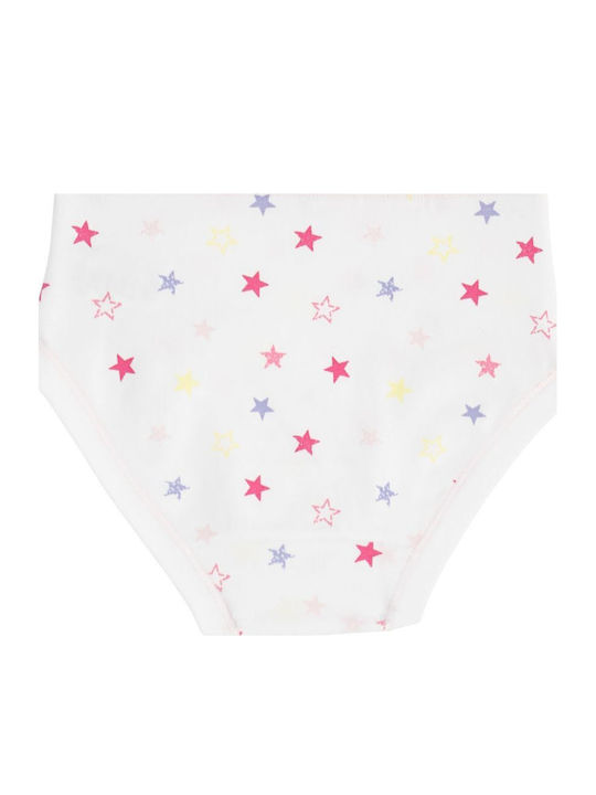 Cotonella Set of Kids' Briefs White-powder-fuchsia
