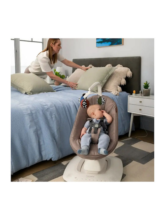 UPPAbaby Ηλεκτρικό Relax Μωρού Κούνια Mamaroo Smart Wells Dark Taupe Mélange για Παιδί έως 11.3kg