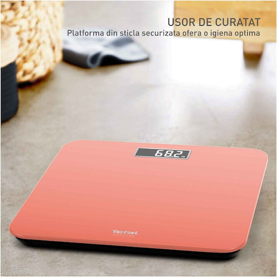 Tefal Premiss Digital Badezimmerwaage in Orange Farbe