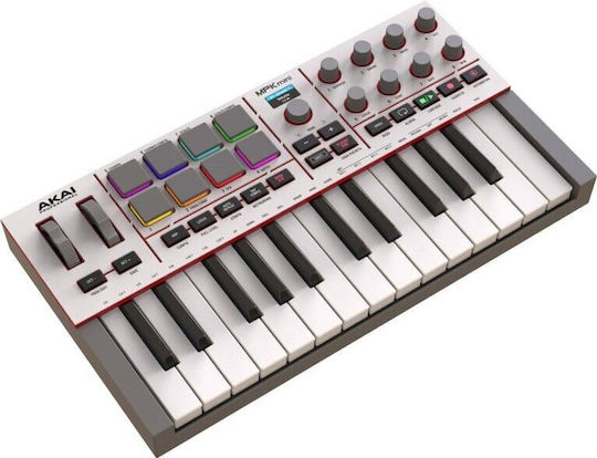Akai Proffesional Midi Keyboard Mpk Mini with 25 Keys White