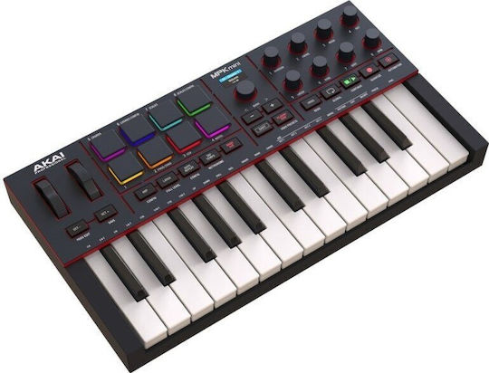 Akai Proffesional Midi Keyboard Mpk Mini with 25 Keys Black