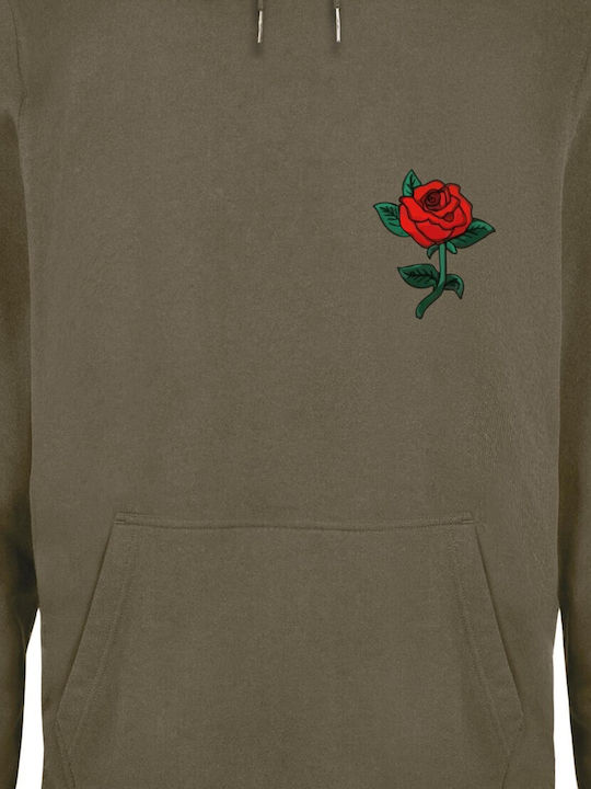 Hoody Sweatshirt with Hood Olive