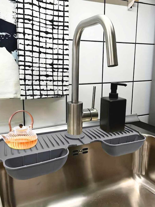 Uncle George Plastic Gray Kitchen Sink Organizer 45x16x5cm