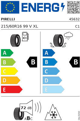 Pirelli Cinturato 215/60R16 99V XL Χειμερινό Λάστιχο για Επιβατικό Αυτοκίνητο