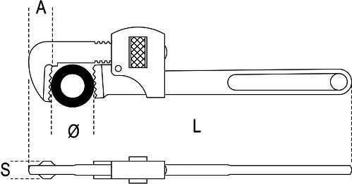Beta Pipe Wrench 3" 600mm
