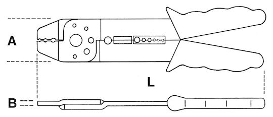 Beta 1602 Πρέσα Ακροδεκτών Διατομής 1.5 - 6mm² με Απογυμνωτή