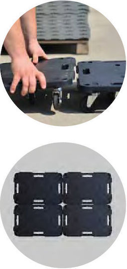ArtPlast Mobile Base for Weight Load up to 200kg Black