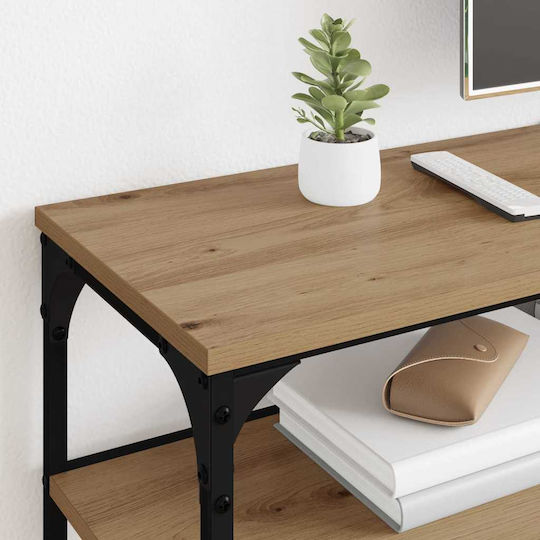 Έπιπλο Τηλεόρασης Μεταλλικό Artisan Oak Μ160xΠ30xΥ50cm