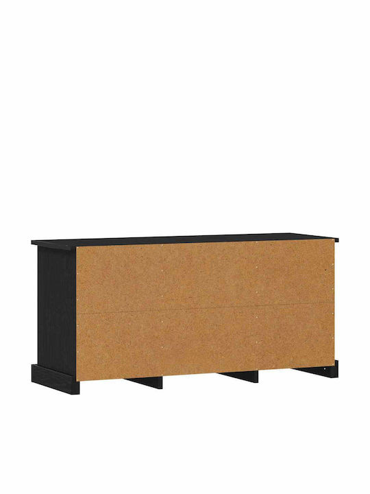 Έπιπλο Τηλεόρασης Μαύρη Οξυά Μ99.5xΠ35.5xΥ48cm