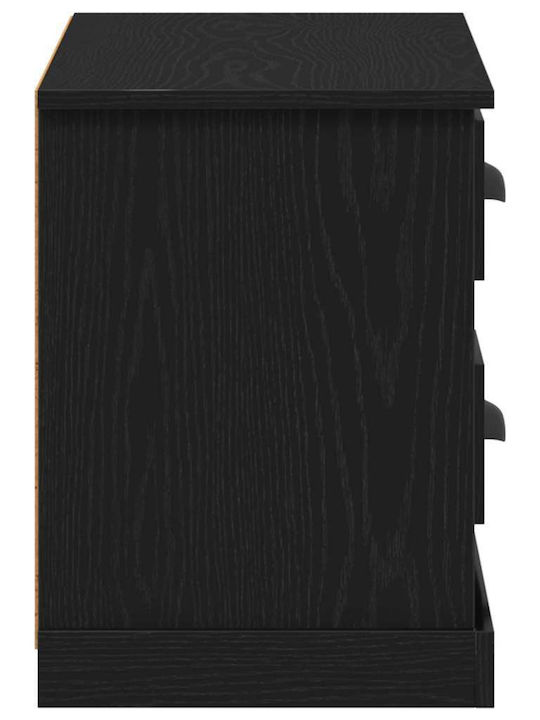 Έπιπλο Τηλεόρασης Μαύρη Οξυά Μ99.5xΠ35.5xΥ48cm