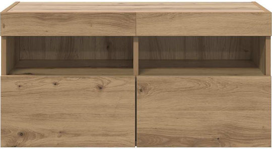 Stand TV Cu Iluminare LED Artisan Oak L80xA30xÎ40cm